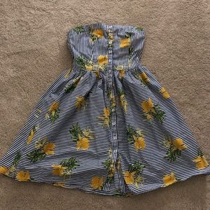 Strapless button up sun dress